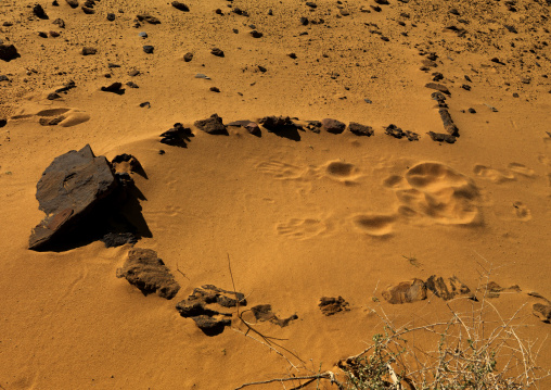 Mosque made with stones in the desert, Al Madinah Province, Alula, Saudi Arabia