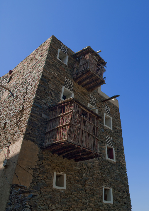 Multi-storey houses made of stones, Rijal Almaa Province, Rijal Alma, Saudi Arabia