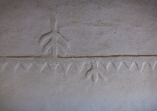 Gypsum decotaion inside the fort, Najran Province, Najran, Saudi Arabia