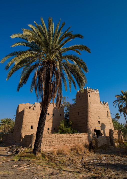 Traditional mud-bricks house, Najran Province, Najran, Saudi Arabia