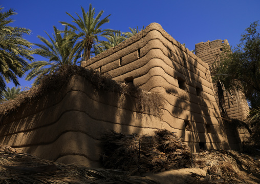 Traditional old multi-storey mud house, Najran Province, Najran, Saudi Arabia