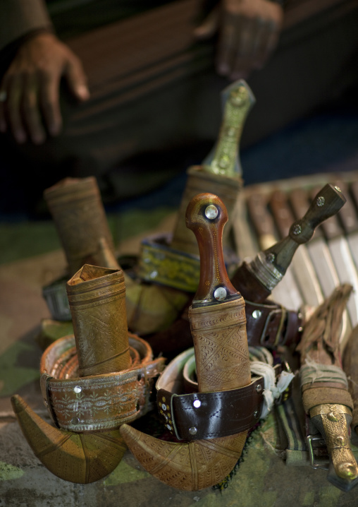 Jambyias in a souk, Najran Province, Najran, Saudi Arabia