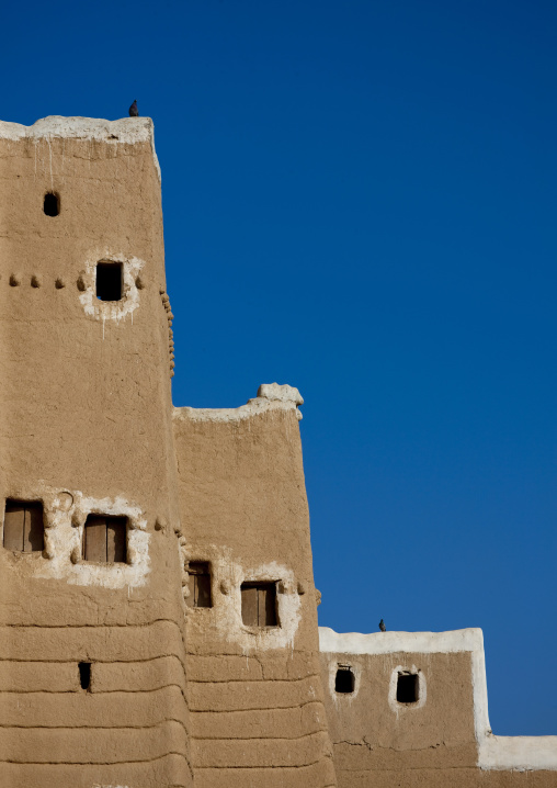 Traditional old multi-storey mud house, Najran Province, Najran, Saudi Arabia