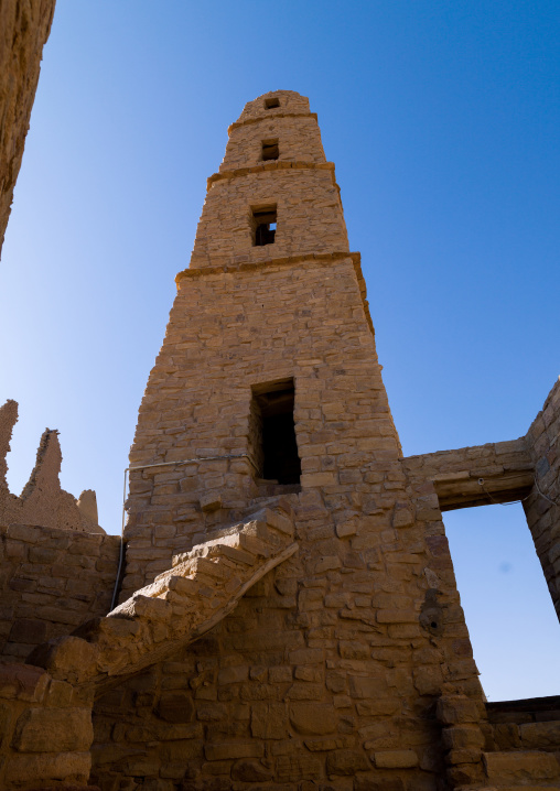 Omar ibn al-khattab mosque minaret, Al-Jawf Province, Dumat Al-Jandal, Saudi Arabia