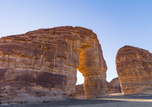 Elephant rock in madain saleh archaeologic site, Al Madinah Province, Al-Ula, Saudi Arabia