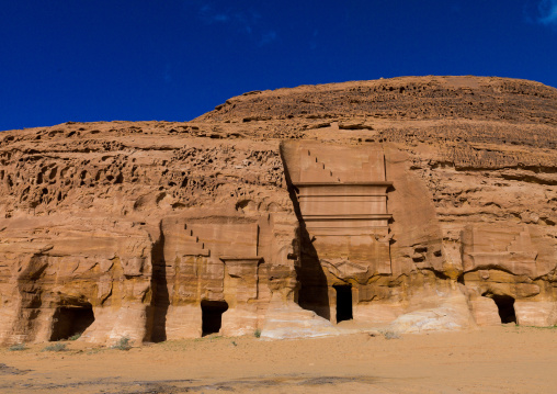 Nabataean tomb in madain saleh archaeologic site, Al Madinah Province, Al-Ula, Saudi Arabia