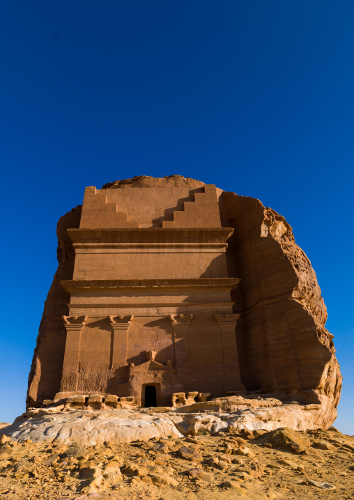 Qsar farid nabataean tomb in madain saleh archaeologic site, Al Madinah Province, Al-Ula, Saudi Arabia