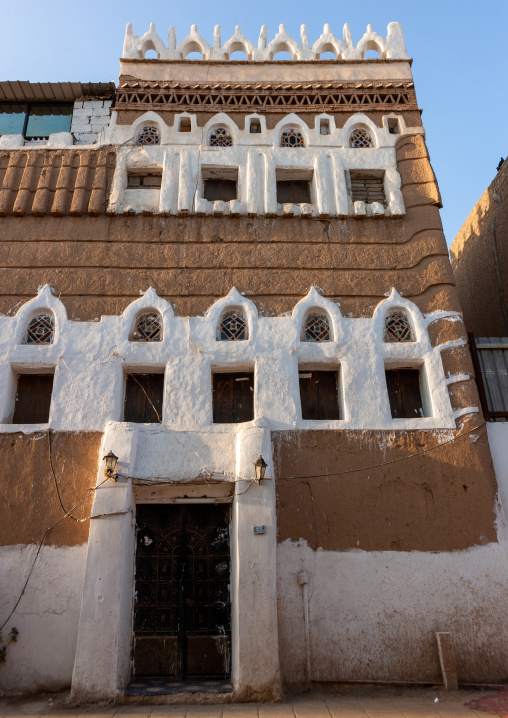 Traditional mud-bricks house, Najran Province, Najran, Saudi Arabia