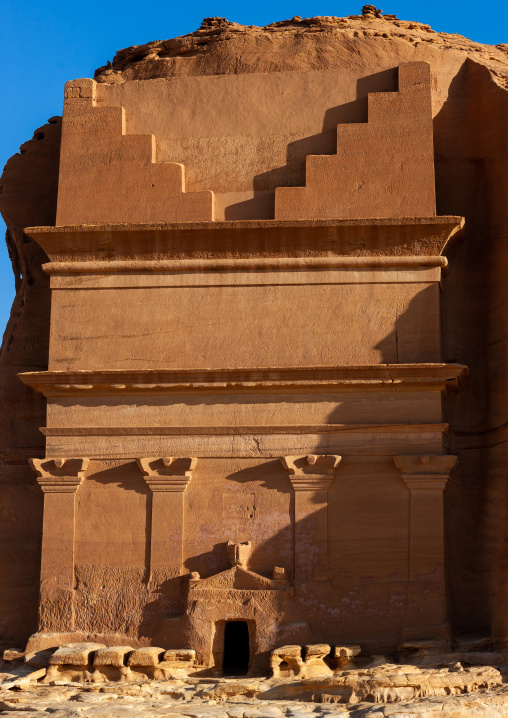 Nabataean tomb in madain saleh archaeologic site, Al Madinah Province, Al-Ula, Saudi Arabia