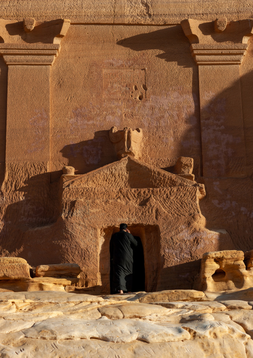 Nabataean tomb in madain saleh archaeologic site, Al Madinah Province, Al-Ula, Saudi Arabia