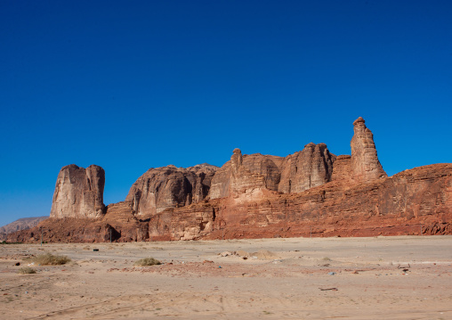 Landscape with hills around madain saleh archaeologic site, Al Madinah Province, Al-Ula, Saudi Arabia