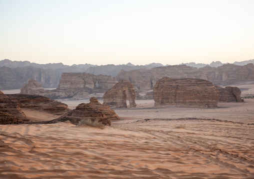 Elephant rock in madain saleh archaeologic site, Saudi arabia, Al Madinah Province, Al-Ula, Saudi Arabia