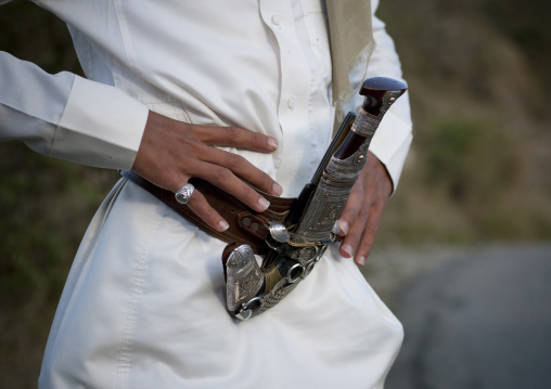 Saudi man man with Jambyia, Fifa Mountains, Al-Sarawat, Saudi Arabia