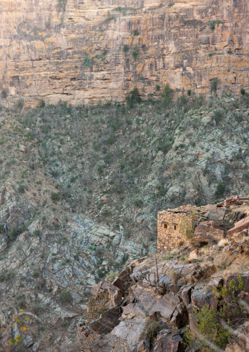 Old stones village near the yemeni border, Asir Province, Aseer, Saudi Arabia