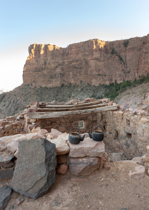 Old stones village near the yemeni border, Asir Province, Aseer, Saudi Arabia