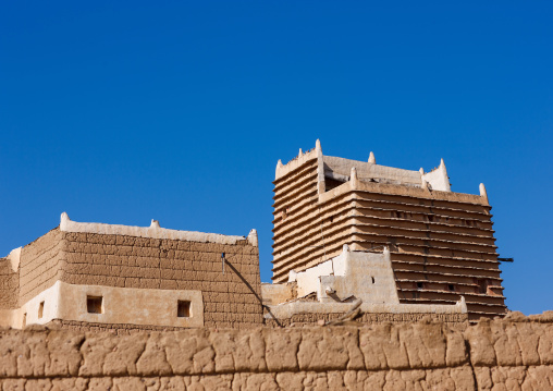 Traditional clay and silt homes in a village, Asir Province, Aseer, Saudi Arabia