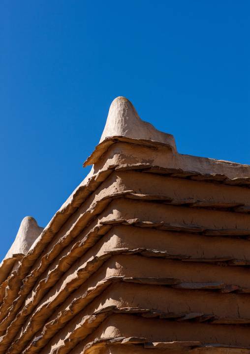 Traditional clay and silt homes in a village, Asir Province, Aseer, Saudi Arabia