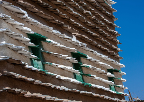 Traditional clay and silt homes in a village, Asir Province, Aseer, Saudi Arabia