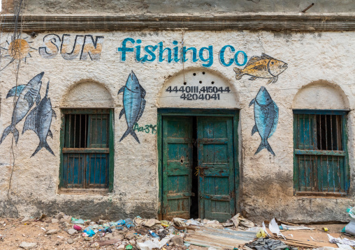 Fisherman shop mural, Sahil region, Berbera, Somaliland