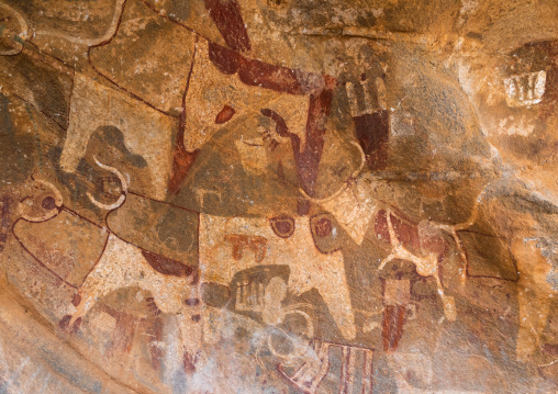 Cave paintings and petroglyphs depicting cows, Woqooyi Galbeed, Laas Geel, Somaliland