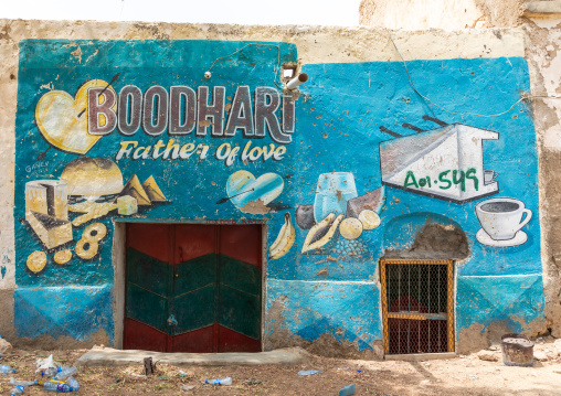 Fisherman shop mural, Sahil region, Berbera, Somaliland