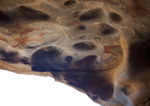 Laas Geel Rock Art Caves, Paintings Depicting Cows At The Entrance, Hargeisa, Somaliland