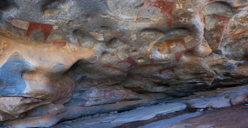 Laas geel rock art caves with paintings depicting cows, Woqooyi Galbeed region, Hargeisa, Somaliland