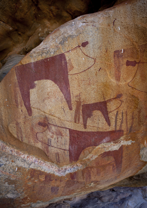 Laas Geel Rock Art Caves, Paintings Depicting Cows, Hargeisa, Somaliland