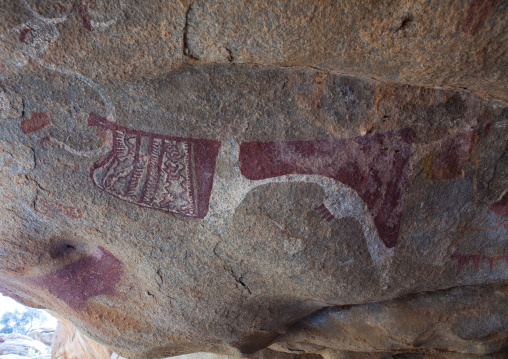 Laas geel rock art caves with paintings depicting cows, Woqooyi Galbeed region, Hargeisa, Somaliland