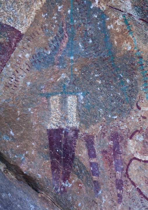 Laas geel rock art caves with paintings depicting human beings, Woqooyi Galbeed region, Hargeisa, Somaliland