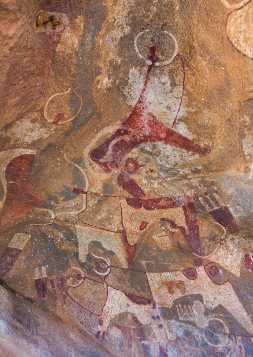 Laas geel rock art caves with paintings depicting cows, Woqooyi Galbeed region, Hargeisa, Somaliland