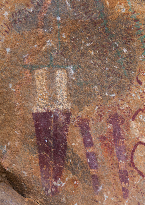 Laas geel rock art caves with paintings depicting human beings, Woqooyi Galbeed region, Hargeisa, Somaliland