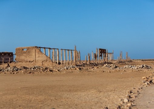 Ruins of a building destroyed during civil war, North-Western province, Berbera, Somaliland