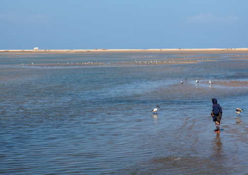 Somali woman having a bath in the red sea, North-Western province, Berbera, Somaliland