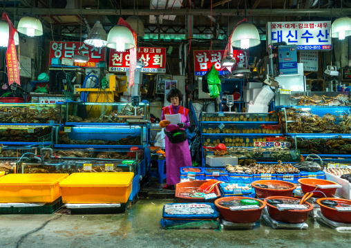 Noryangjin fisheries wholesale market, National capital area, Seoul, South korea