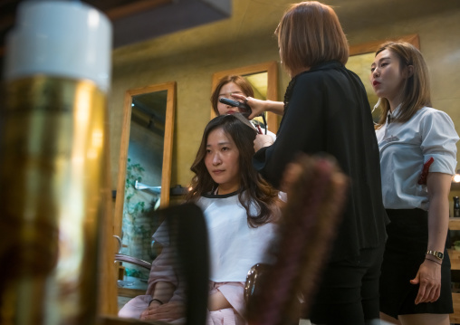 South korean woman in a beauty saloon, National capital area, Seoul, South korea