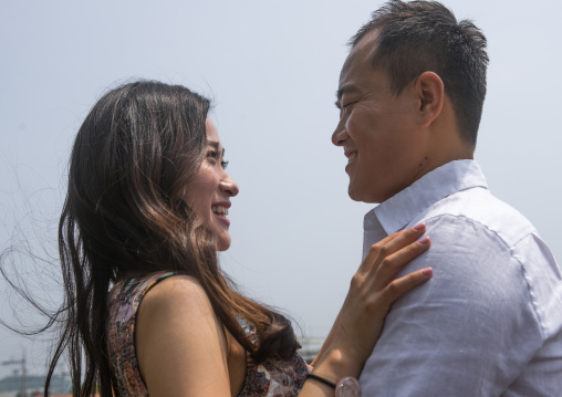 North korean defector joseph park with his south korean fiancee called juyeon, Sudogwon, Paju, South korea