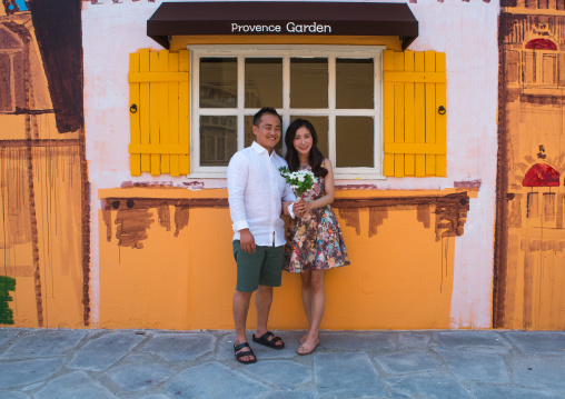 North korean defector joseph park with his south korean fiancee called juyeon, Sudogwon, Paju, South korea