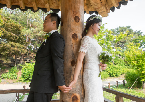 North korean defector joseph park with his south korean fiancee called juyeon on the north and south korea border, Sudogwon, Paju, South korea