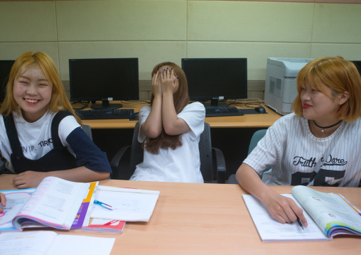 North korean teens defectors in yeomyung alternative chool, National capital area, Seoul, South korea