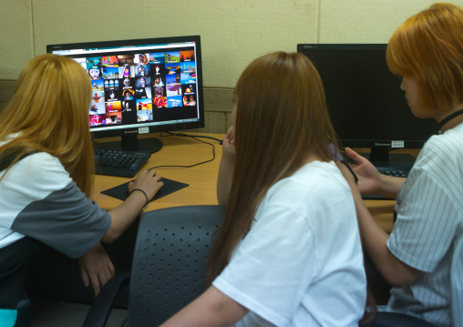 North korean teens defectors in yeomyung alternative school, National capital area, Seoul, South korea