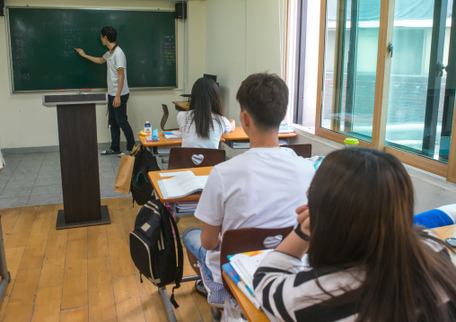 North korean teens defectors in yeo-mung alternative school, National capital area, Seoul, South korea