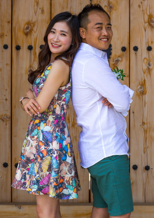 North korean defector joseph park with his south korean fiancee called juyeon, Sudogwon, Paju, South korea