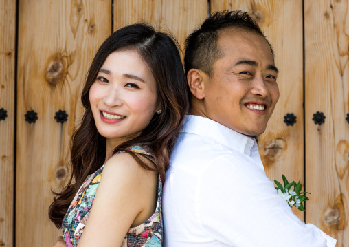 North korean defector joseph park with his south korean fiancee called juyeon, Sudogwon, Paju, South korea