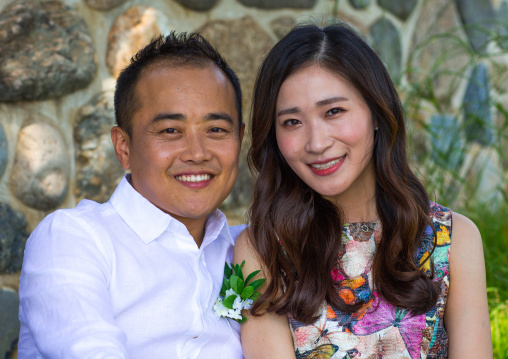 North korean defector joseph park with his south korean fiancee called juyeon, Sudogwon, Paju, South korea