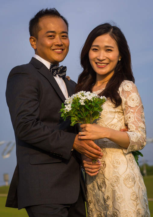 North korean defector joseph park with his south korean fiancee called juyeon, Sudogwon, Paju, South korea