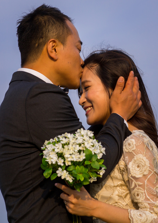 North korean defector joseph park with his south korean fiancee called juyeon, Sudogwon, Paju, South korea