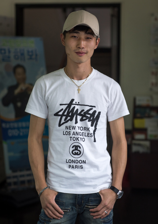 Portrait of a young north Korean defector pupil at Yeomyung school, National Capital Area, Seoul, South Korea