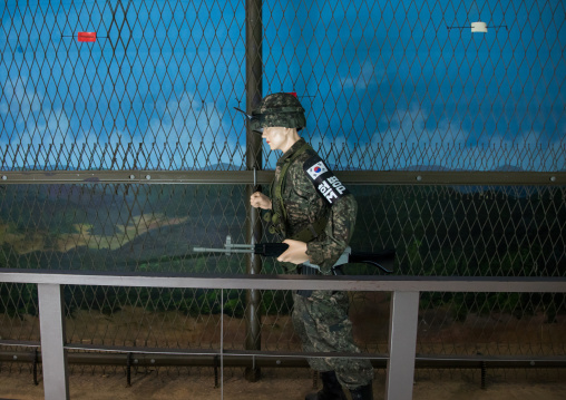 Soldier dummy in the third infiltration tunnel, North Hwanghae Province, Panmunjom, South Korea