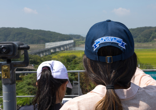 Freedom and railway bridge over Imjin river between north and south Korea, North Hwanghae Province, Panmunjom, South Korea